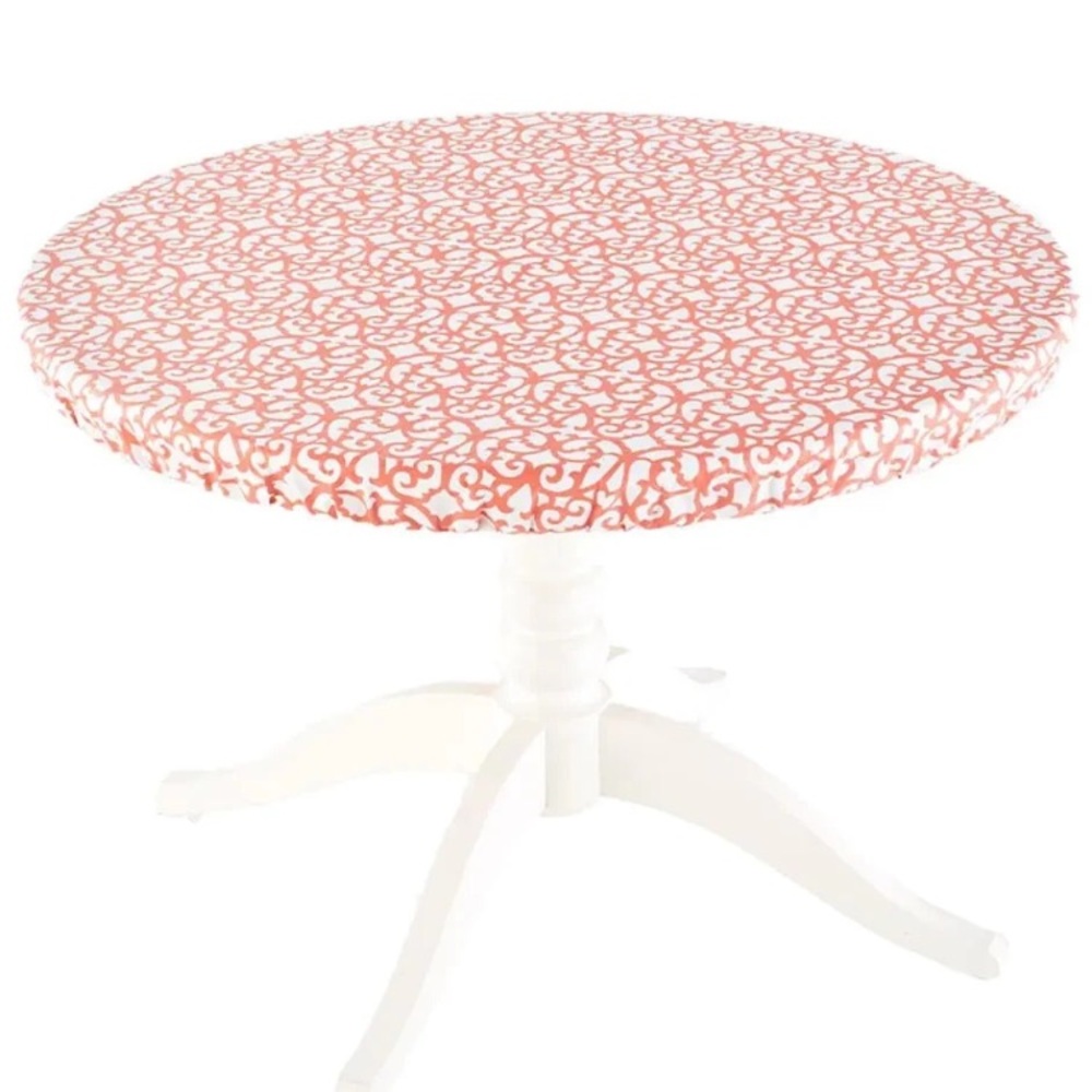 Round Fitted Tablecloth Plastic Table Cover